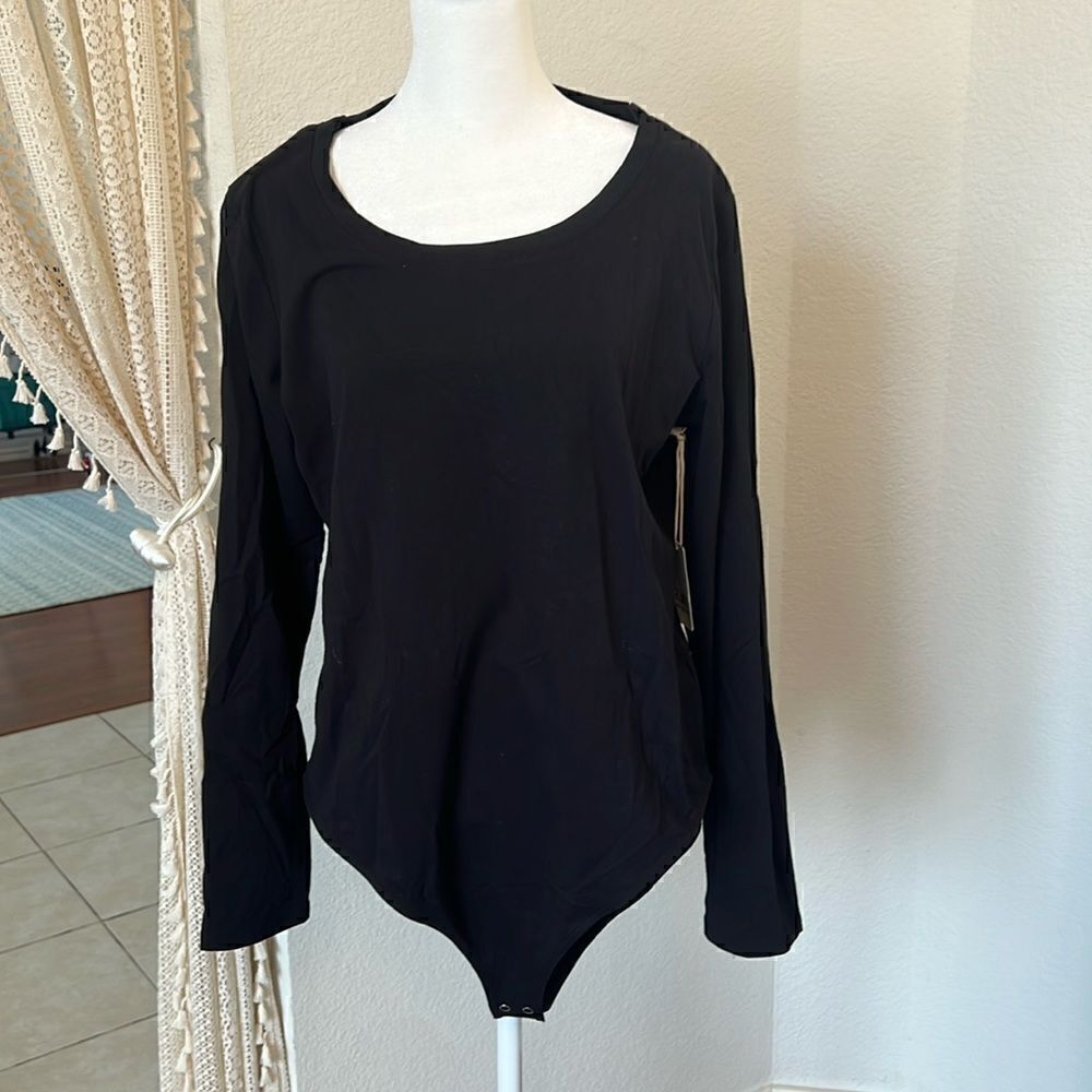 a.n.a Long Sleeve Black Body Suit - Size XXL